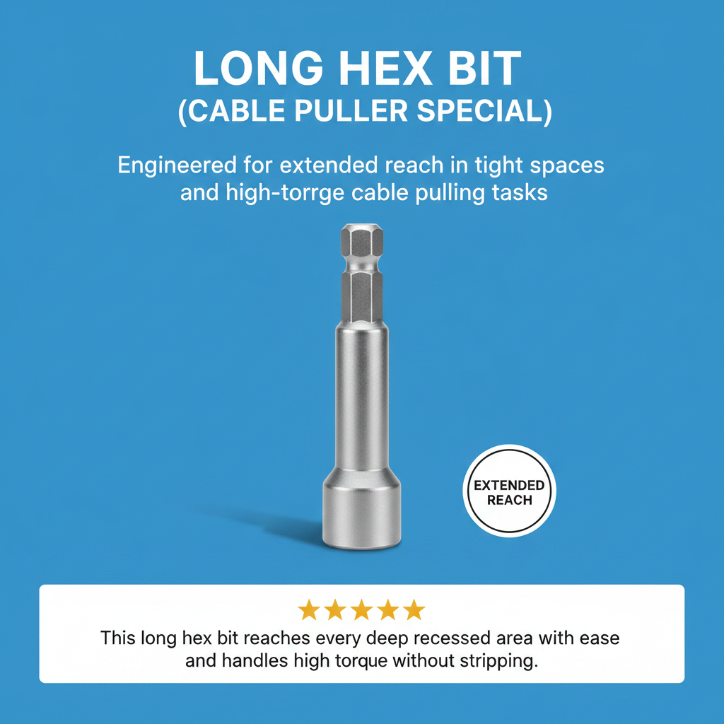 Long Hex Bit (cable puller special)