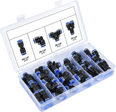 1/4" Pneumatic Push-to -Connect Fittings Kit