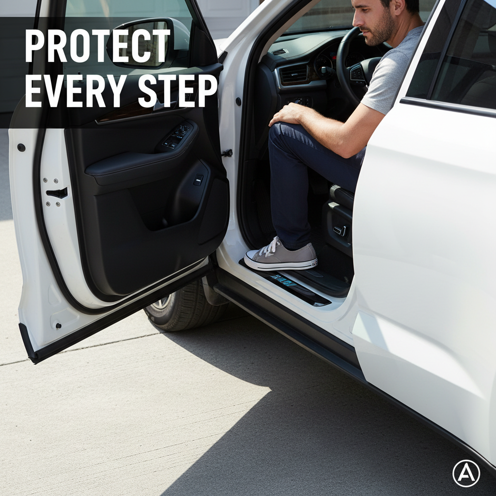 Acrylic Laser Car Anti-Fouling Door Sill Strips🎉4pcs🎉